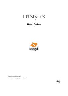 LG Stylo 3 manual. Smartphone Instructions.